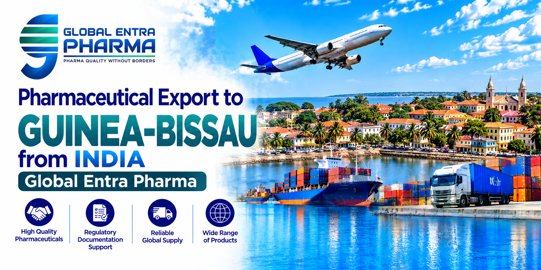 Pharmaceutical Export to Guinea-Bissau from India